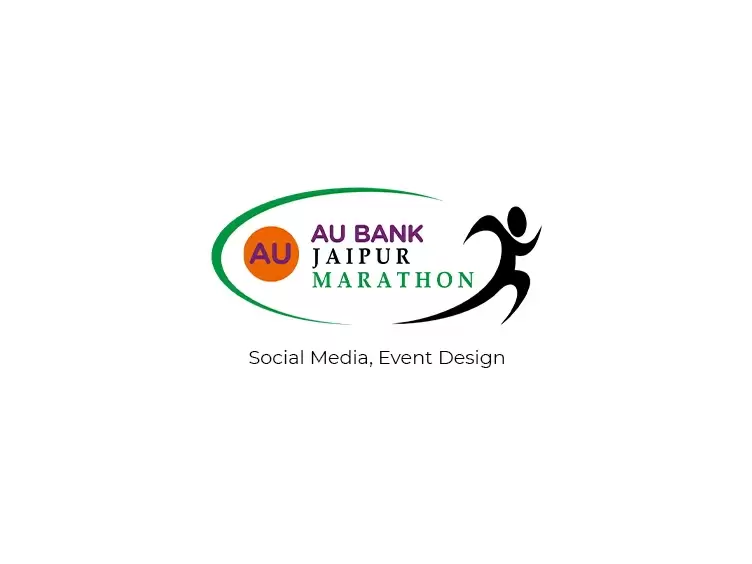 Create a logo for the au bank Jaipur marathon.