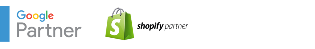 logo of google partner and shopify partner